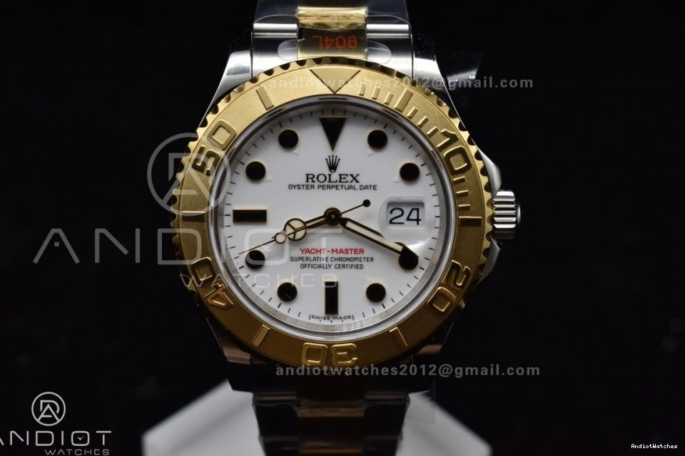 Best YG Dial 116623 White Reliable 1202 GMF Edition SS Plated YG SA Yacht-Master Bracelet on 1013